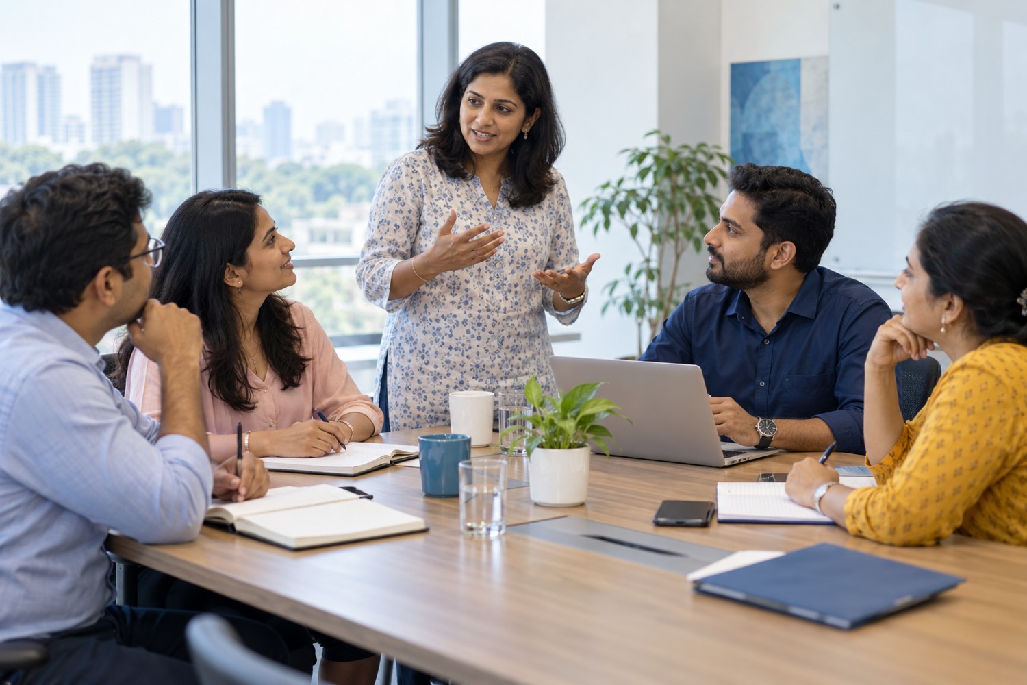 Indian professionals taking part in a corporate training discussion — illustrative image